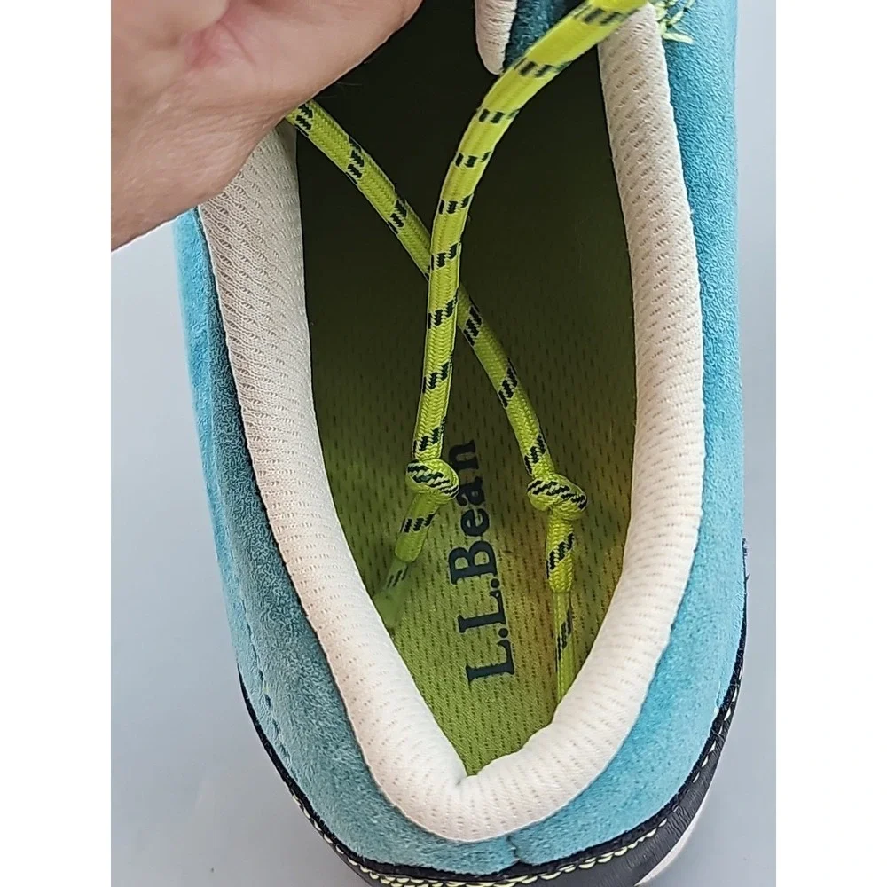 L.L. Bean Women's Suede Lace-up Sneakers Shoes Teal‎ Green Medium 7